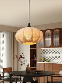 Resim Ariel Tekli Bohem Avize Kahverengi 