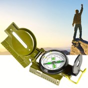 Resim 1 adet Açık Hava Hayatta Kalma Pusulası, Yürüyüş, Kamp, Seyahat için Çok Fonksiyonlu Su Geçirmez Taşınabilir Pusula 