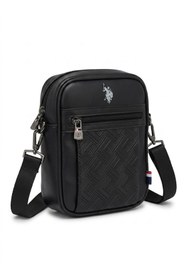 Resim U.S. Polo Assn. Erkek Siyah Deri Çapraz Postacı Heybe Çanta PLHEY26077 