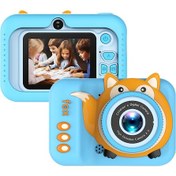 Resim Youtek Çocuklar İçin 720p Çift Kameralı 20mp Oyunlu Oyuncak Fotoğraf Makinesi, 4x Dijital Zoom, 2.0 İnç Ekran, Mavi 
