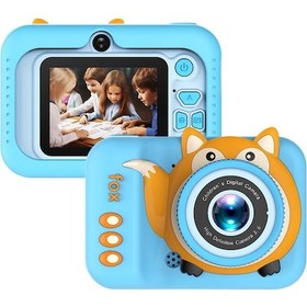 Resim Youtek Çocuklar İçin 720p Çift Kameralı 20mp Oyunlu Oyuncak Fotoğraf Makinesi, 4x Dijital Zoom, 2.0 İnç Ekran, Mavi 