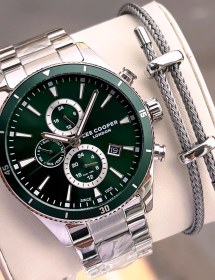 Resim Lee Cooper İtalyan Tasarım Bileklik Hediyeli 2 Yıl Garantili 5 Atm Erkek Kol Saati Elc.08326.370 Gümüş 