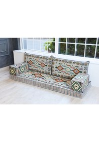 Resim Şark Odası Takımı , Şark Köşesi Minderi Takımı (Sünger Dahil) Anadolu Gri Modeli 2 Kolluklu 