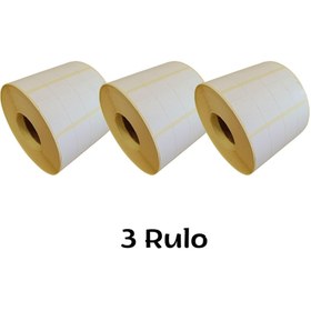 Resim Özfiliz Mağaza Ekipmanları 40x20 Mm Termal Barkod Etiketi Yan Yana 4 Sıra Yaıpışkanlı Etiket (1 RULO = 4000 ADET) 