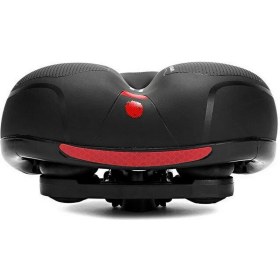 Resim Reflektörlü Sele Bisiklet Geniş Konfor Yumuşak Ortası Delikli Bisiklet Selesi Lüx Bisiklet Oturak 