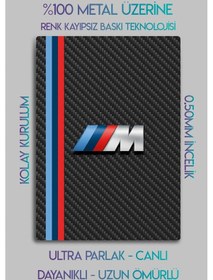 Resim Metal 3d Baskı - M Performance, Carbon Temalı, Bmw Dekoratif Tablo 