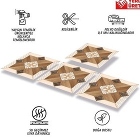 Resim Tink Kendinden Yapışkanlı Ahşap 003 Desenli Pvc Karo 30x30 Cm 