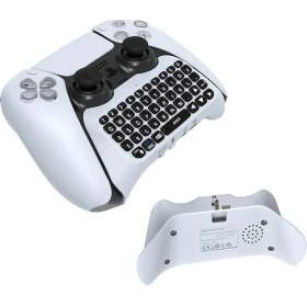 Resim Beyaz-ps5 Denetleyici Kablosuz Sohbet Edilebilir Ses Bluetooth Klavye Dahili Hoparlör Playstation 5 Gamepad Aksesuarları İçin Uygun 