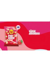 Resim Chupa Chups Pop Corn Strawberry - Çilek Aromalı Patlamış Mısır 90 Gr 2 Adet 
