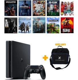 Resim Sony PS4 Slim 1TB (Yenilenmiş) + Tek Kol + ConsoleX Çanta + 12.02v Yazılım 