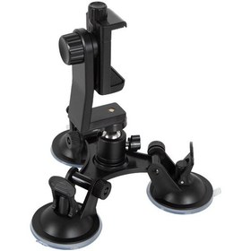 Resim Sones Araba Genel Amaçlı Araç Braketi Vakumlu Sabit Cam Video Çekim Tabanı, Şekil: Vakumlu + Ptz + Telefon Klipsi 