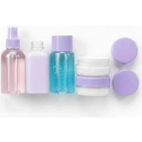 Resim Hobilinka 5 Parça Seyahat Banyo Seti 30 ml Şeffaf Taşınabilir Şişe Seti 