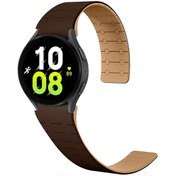 Resim Galaxy Watch 5 44mm Zore KRD-111 20mm Çizgili Desenli Silikon Kordon-Kahverengi 