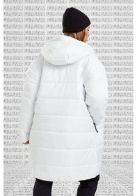 Resim Nike Therma Fit Repel Synthetic Fill Parka Kadın Uzun Midi Kapüşonlu Mont Beyaz 