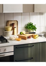 Resim Bambu Kesim Tahtası - Ayaklı Kesme Tahtası - Dikdörtgen 