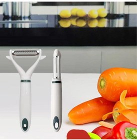 Resim 3b Trend 2'li Sebze Soyucu, Paslanmaz Çelik, Patates Soyucu Beyaz Beyaz 