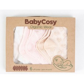 Resim Babycosy Organic Wear %100 Organik Pamuk,6 Lı Kız Bebek Çorap Seti Kalp Desenli,yumuşak,pamuklu,yenidoğan Çorap,0-24 Ay Çok Renkli 
