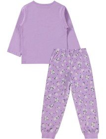 Resim Civil Girls Çiçek Desenli 2-5 Yaş Pijama Takımı - Lila - Lila / 4-5 Yaş 