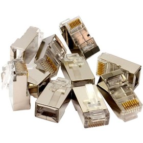 Resim BiSıfır Rj45 Cat5 8p8c Metal Konnektör jak (100 Adet) 