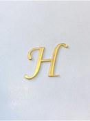 Resim Aker Hediyelik Nişan Söz Kına 30 Cm Bir Adet Gold Seçenekli Baş Harf Aynalı Pleksi H Harfi 
