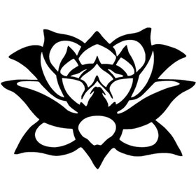 Resim Genel Markalar Lotus Çiçeği Sticker Oto Motor Laptop Duvar Folyo Sticker 40x28 Cm 