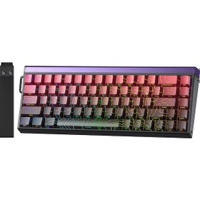 Resim Aula Hero 68 He Manyetik Klavye Rapid Trigger Dragon King Switch 8000hz Rgb Neon Tkl Hot Swap Oyuncu Klavyesi Kırmızı 