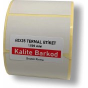 Resim Kalite Barkod 60X35 Termal Etiket | Rulo Barkod Etiketi 