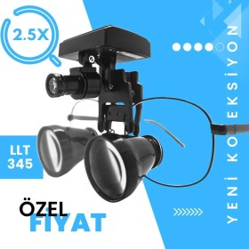 Resim Hiperlupa Lt345 Sabit Büyüteç Gözlük Ttl 2.5x Siyah 5w Led Lambal İnce Çerçeve Dental Loupe Gözlük Çantalı Çok Renkli 
