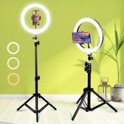 Resim LED aydınlatma seti, 10 inç halka ışık dolgu ışığı, ayarlanabilir 3 renk sıcaklığı, pil olmadan USB ile çalışır, 43.3 inç tripod, cep telefonu klipsi, plastik lamba gölgesi ile donatılmış, stüdyo, fotoğrafçılık, canlı yayın için uygun, okul sezonu hediyeleri için ilk tercih 