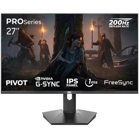Resim DRAGOS PROSeries P270FHD200 1ms FHD 200Hz 27 İnç FreeSync G-Sync IPS Pivot Oyuncu Monitörü 