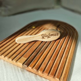 Resim Doğal Keçi Kılı Bebek Saç Fırçası ve Tutmalı Tarak 