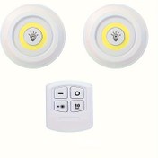 Resim 2 Adet Kablosuz LED Dolap Altı Aydınlatma - Uzaktan Kumandalı, Şifonyerler, Mutfaklar ve Daha Fazlası İçin Çözüm – COB Gece Işığıyla Alanınız Akılca Parlat 