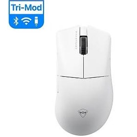 Resim Machenike L8 Max Tri-Mode Beyaz 26000DPI Ultralight 58Gr RGB Charging Dock Gaming Mouse 