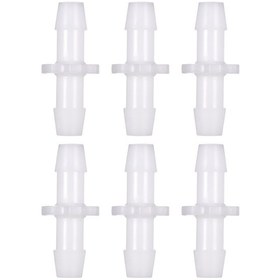 Resim Aubyhe Gc1016 Tipi Silikon Boru Bağlantı Elemanı, Plastik Düz Bağlayıcı, 6 Adet, Halka/ Silikon Borular İçin Uygun 