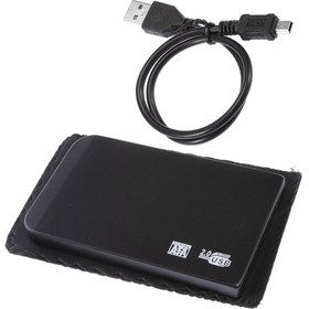 Resim USB 2.0 Sabit Sürücü Harici Muhafaza 2.5 Inç Sata HDD Disk Kılıfı Blk Siyah 