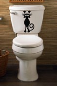 Resim Tilki Dünyası Munzur Kedi Klozet Kapağı ve Banyo Sticker MNZRCAT001 