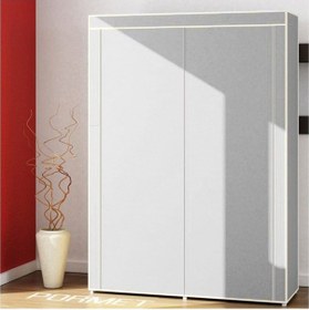 Resim Sepet38 2 Bölmeli Plastik Bez Dolap, Bez Ayakkabılık - Gri 