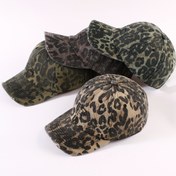 Resim 1 Şık Trend Rastgele Desen Yerleşimi Leopar Baskılı Beyzbol Kepi Unisex Dış Mekan Günlük Sokak Sürme Ayarlanabilir Snapback Şapka 