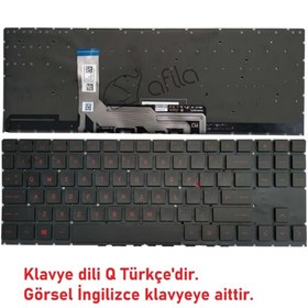 Resim HP Omen 15-ek1012nt 4h0j0ea Notebook Klavye Siyah Tr Işıklı / Kırmızı 