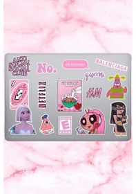 Resim Pretty Sticker Seti Laptop Ajanda Pc Tablet Telefon Defter Etiket Bullet Journal Diğer 