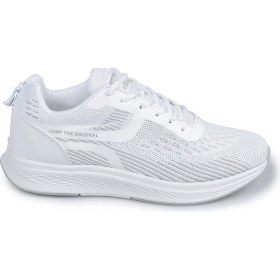 Resim Jump 26280 Beyaz Açık Gri Kadın Günlük Rahat Yürüyüş Koşu Sneaker Spor Ayakkabı 