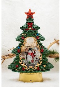 Resim Kar Küresi Plastik Çam Ağacı 0064 