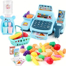 Resim Simüle Edilmiş Mini Kasa Makinesi Oyuncak Seti, Taklit Süpermarket Ödeme Sahnesi, Çocukların Rol Oyunu, Ebeveyn-Çocuk Etkileşimi, Eğitim Oyuncakları, Parti Hediyesi 