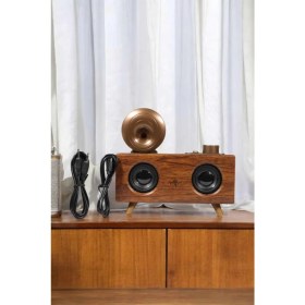 Resim Mbb E-Ticaret Bluetooth Hoparlör Ahşap Klasik Retro Gramofon Bluetooth Müzik Kutusu 