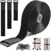 Resim 5m/10m Sihirli Bant + Toka Klipsi, 30 Adet, Bağlama Bandı, Kablo Yönetimi, Isıya Dayanıklı, Güçlü Yapıştırıcı, Kesilebilir, Yeniden Kullanılabilir, Paketleme ve Düzenleme Bandı 