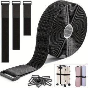 Resim 5m/10m Sihirli Bant + Toka Klipsi, 30 Adet, Bağlama Bandı, Kablo Yönetimi, Isıya Dayanıklı, Güçlü Yapıştırıcı, Kesilebilir, Yeniden Kullanılabilir, Paketleme ve Düzenleme Bandı 