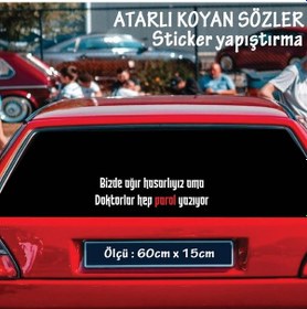 Resim Bizde Ağır Hasarlıyız - Cam Yazıları Sticker Tiktok Whatsapp Sözleri 