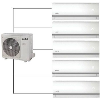Airfel 5LMX125N 42000 BTU 1 Dış + 5 İç Ünite (12+12+12+12+12) Duvar Tipi Multi Klima