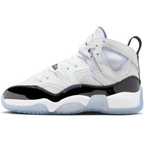 Resim Nike Jordan Jumpman Two Trey Leather Unisex Basketball Shoes Hakiki Deri Basketbol Ayakkabısı Beyaz Beyaz 