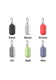 Resim Qcy T1S-T2C Bluetooth Kulaklık Için Silikon Koruma Kılıf+ Anahta 